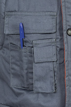 Thunder - Chaleco multibolsillos bicolor, acolchado