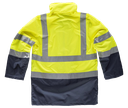 C3745 - Parka 4 en 1 - AV con Capucha - WorkTeam - Bicolor - Alta Visibilidad