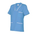 B589 - Casaca pijama bicolor, manga corta (05 - Celeste, 07 - Blanco)