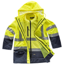 C3745 - Parka 4 en 1 - AV - con SorfShell de WorkTeam - Bicolor - Alta Visibilidad
