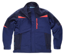 WF2752 - Cazadora Tricolor - WorkTeam (S, Azul - Azul Marino - Naranja AV)