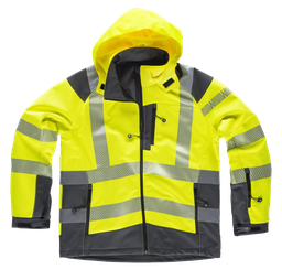 S9211 - Softshell AV con Capucha - Workshell de WorkTeam - Bicolor - Alta Visibilidad